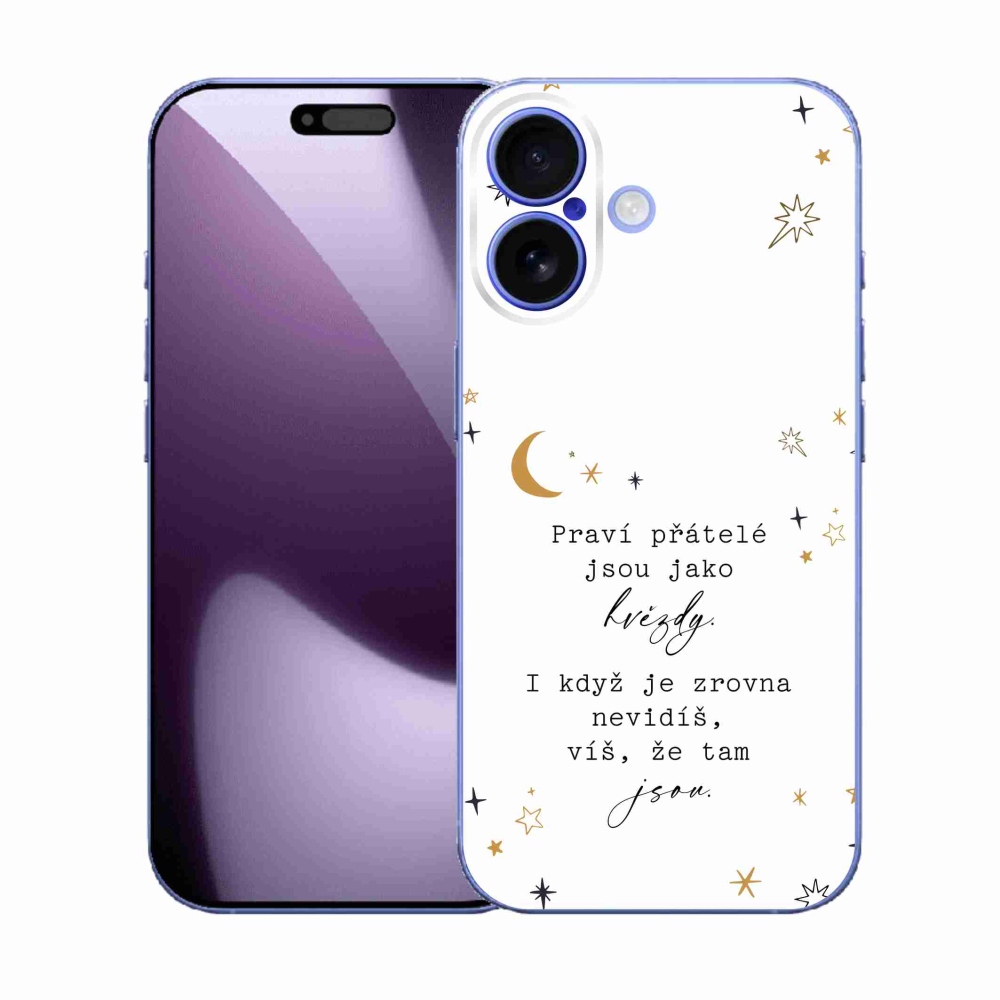 Gélový kryt mmCase na iPhone 17 - citát 6 biele pozadie