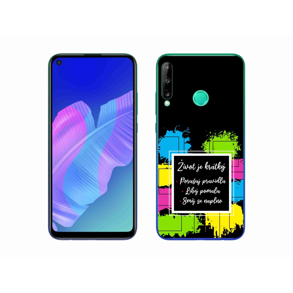 Gélový kryt mmCase na Huawei P40 Lite E - citát 5 čierne pozadie