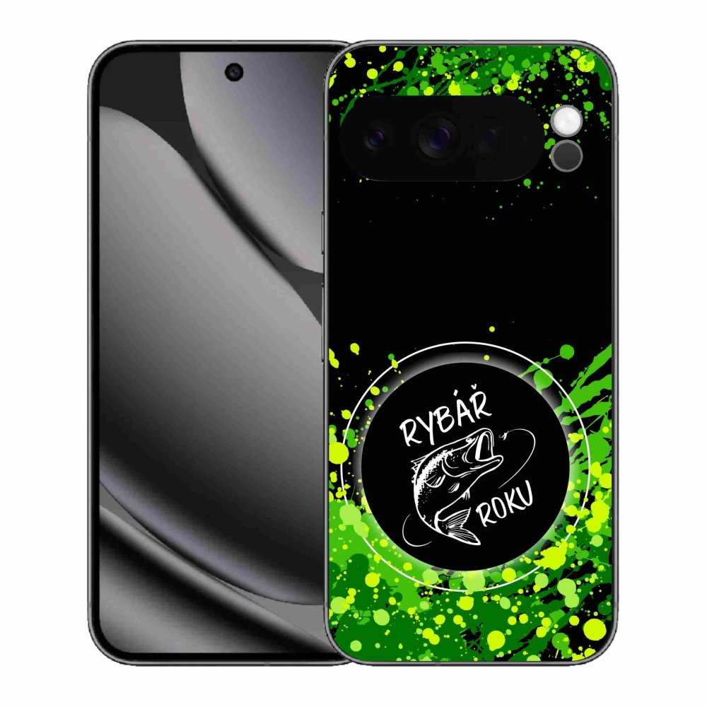 Gélový kryt mmCase na Google Pixel 10 Pro XL - rybár roku čierne pozadie