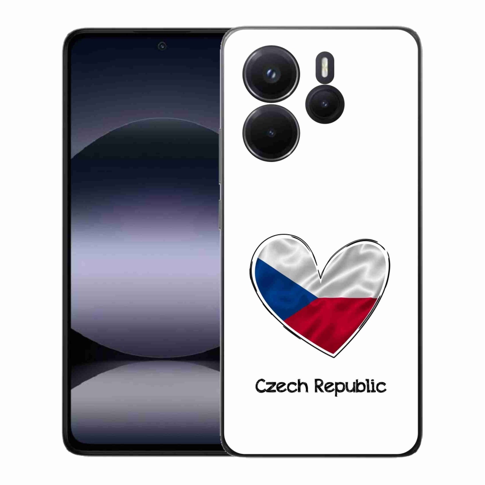 Gélový kryt mmCase na Xiaomi Redmi Note 14 - vlajka srdca biele pozadie