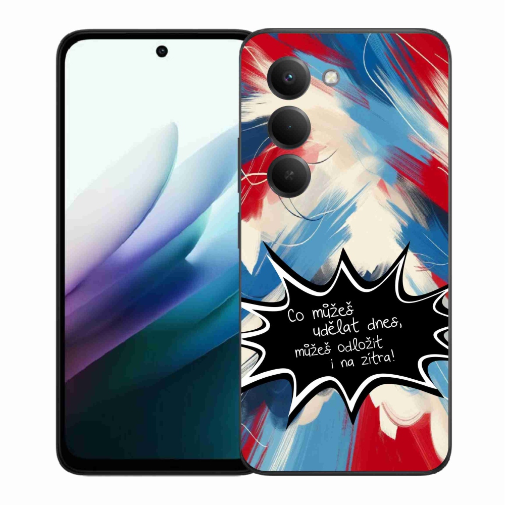 Gélový kryt mmCase na Xiaomi Redmi 15 4G/5G (171mm) - vtipný text 9 čierne pozadie