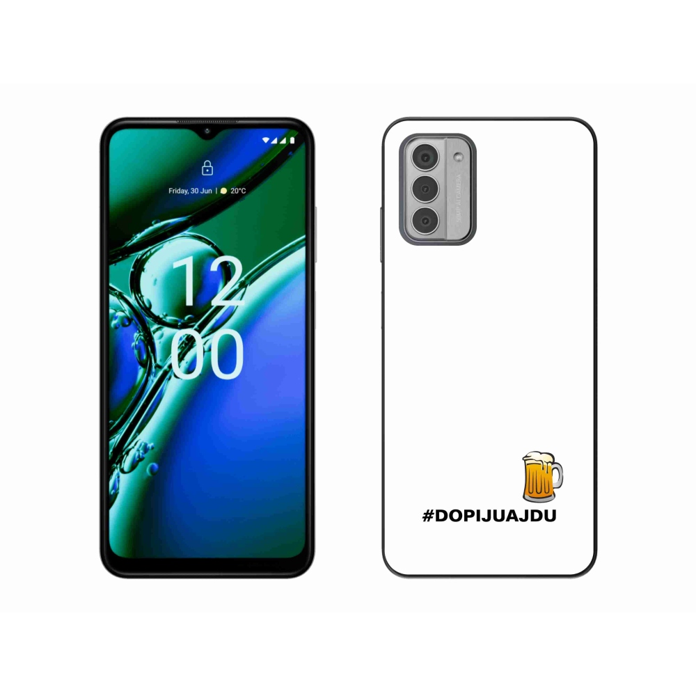 Gélový kryt mmCase na Nokia G42 - pivný motív 1 biele pozadie