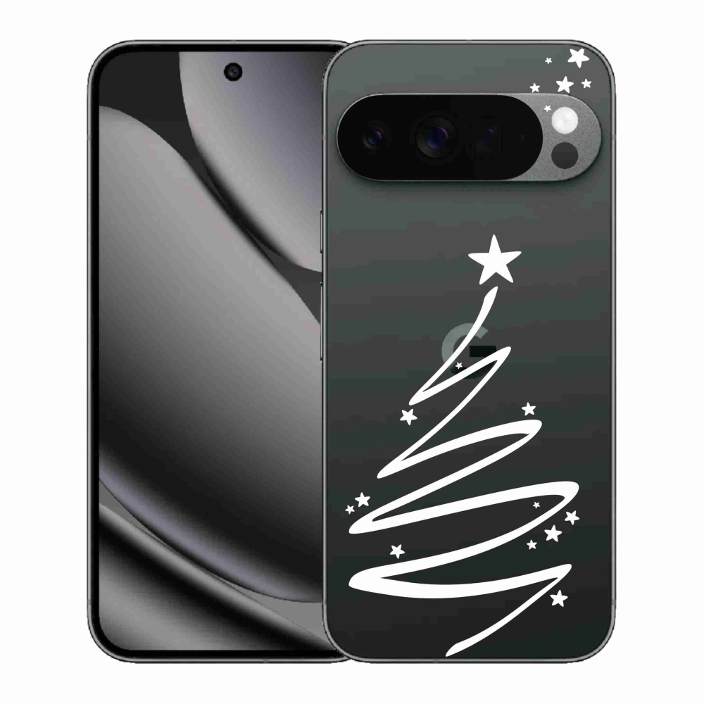Gélový kryt mmCase na Google Pixel 10 Pro XL - biely stromček na priehľadnom pozadí