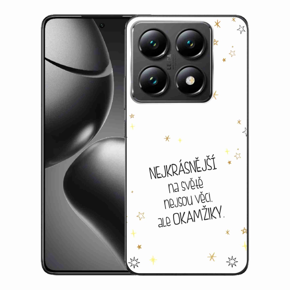 Gélový kryt mmCase na Xiaomi 14T Pro - citát 4 biele pozadie
