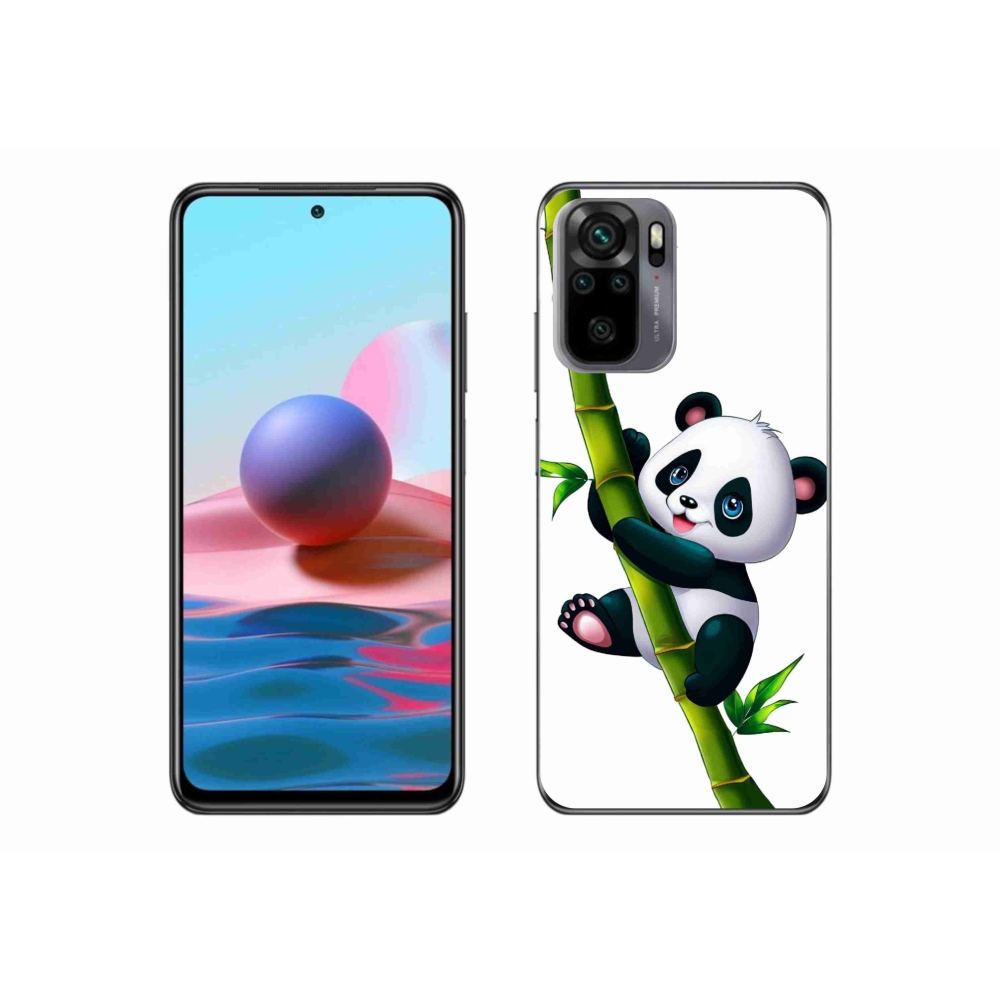 Gélový kryt mmCase na Xiaomi Redmi Note 10 4G - panda na bambuse