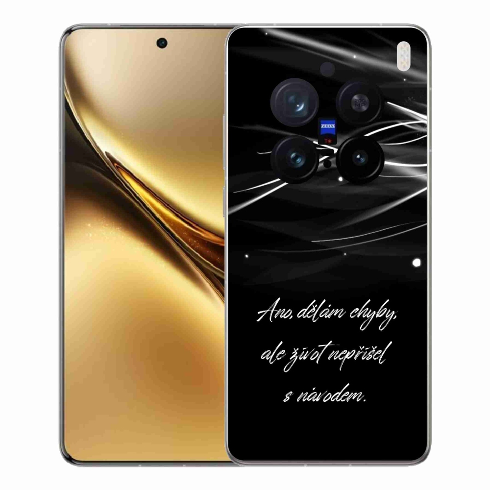 Gélový kryt mmCase na Vivo X200 Pro 5G - citát čierne pozadie