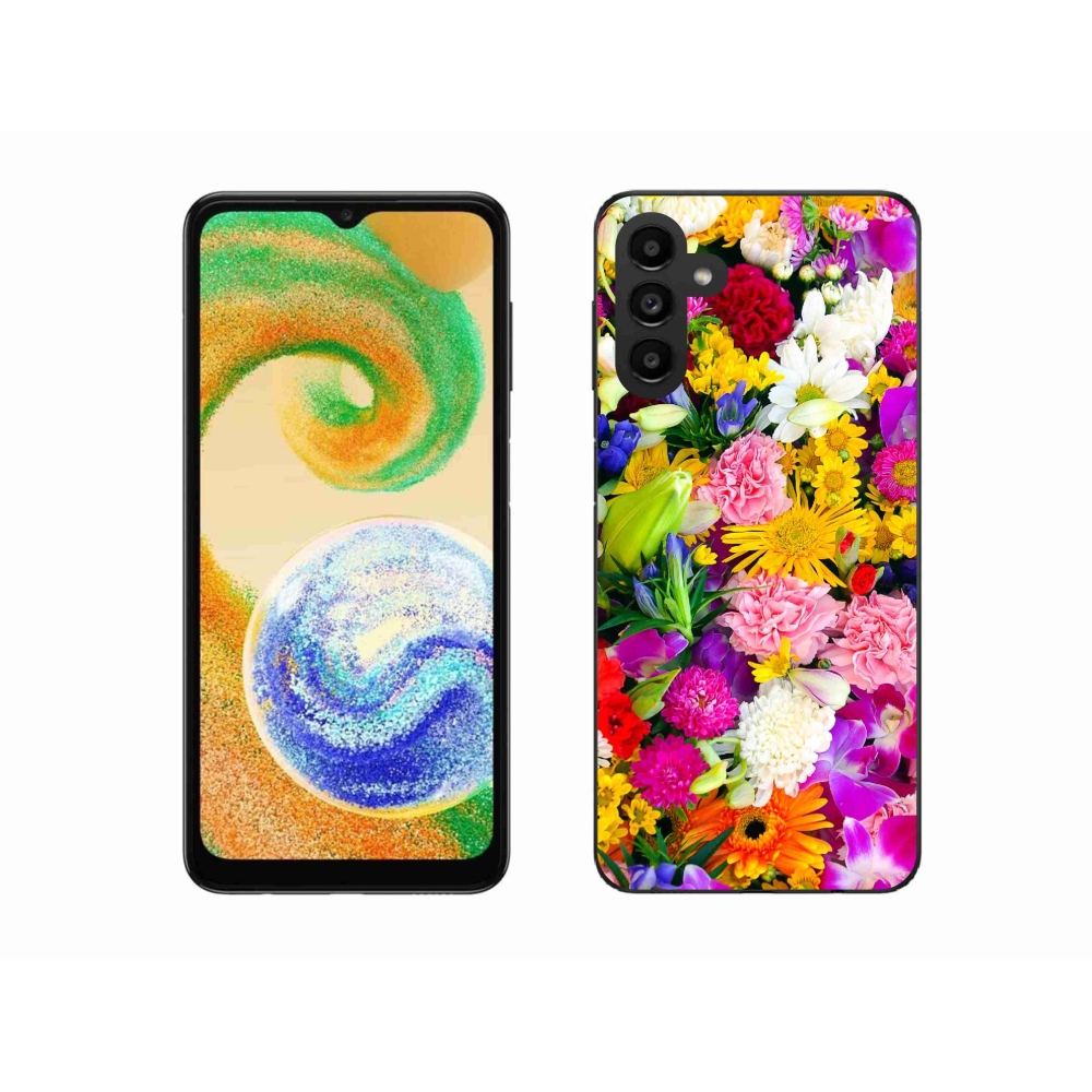 Gélový kryt mmCase na Samsung Galaxy A04s (164.7x76.7x9.1mm) - kvety 12