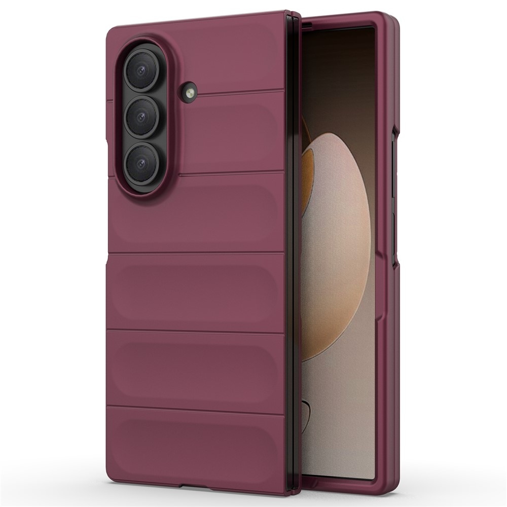 Rugg odolný gélový obal na Samsung Galaxy Z Fold7 5G - vínový