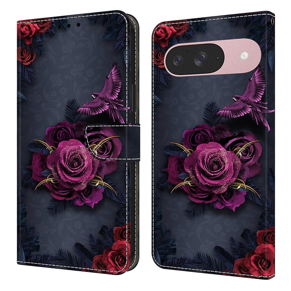 Smooth knižkové puzdro na Google Pixel 10 Pro/Pixel 10 - fialový kvet