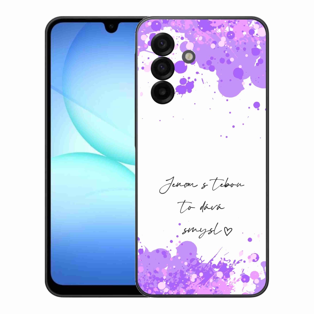 Gélový kryt mmCase na Samsung Galaxy A17 4G/5G - zamilovaný text biele pozadie