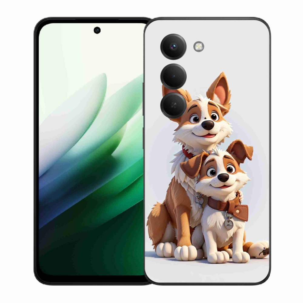 Gélový kryt mmCase na Xiaomi Redmi 15 5G (169mm) - kreslenie psy