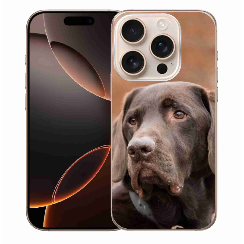 Gélový obal mmCase na iPhone 16 Pro Max - hnedý labrador