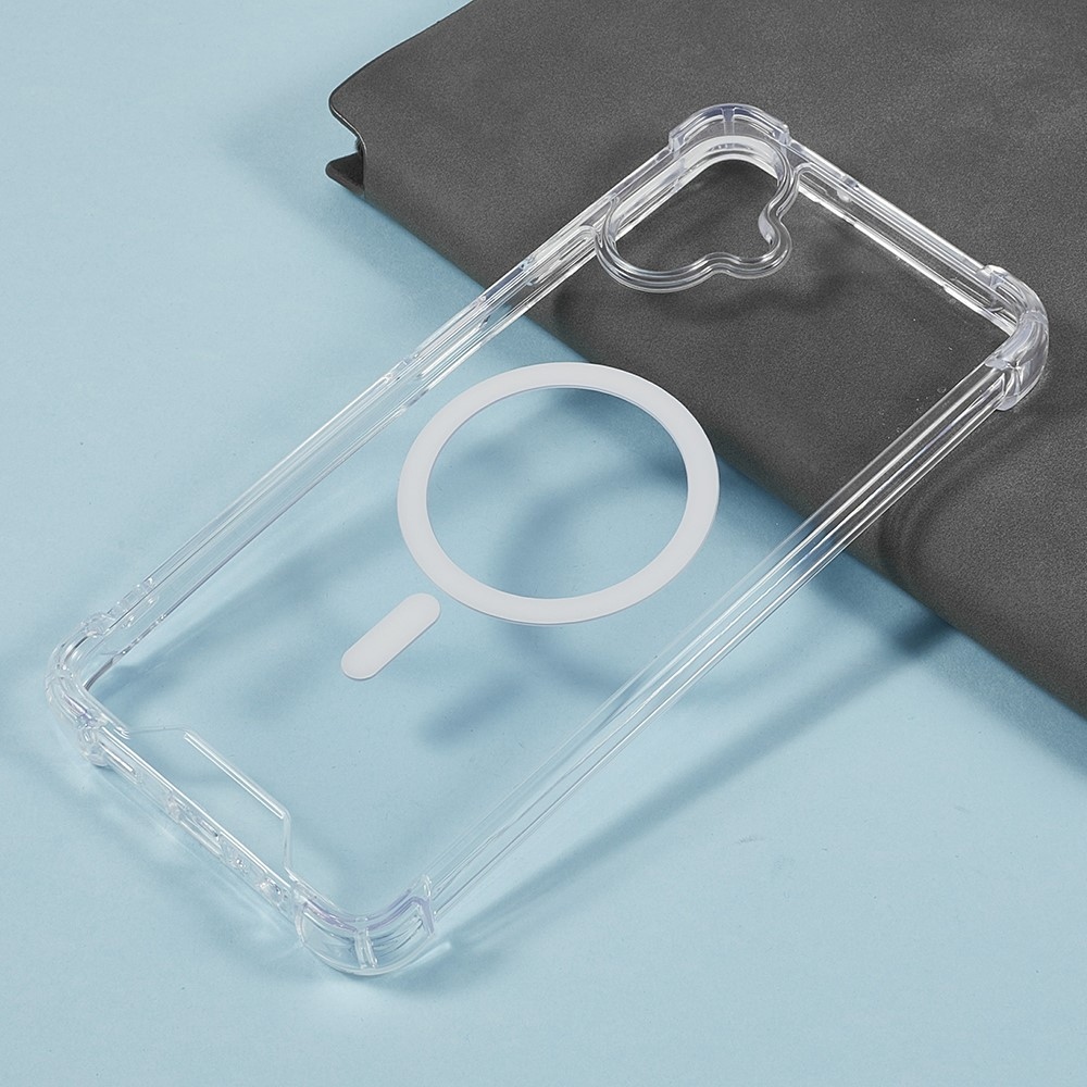 Priehľadný gélový obal s MagSafe na Samsung Galaxy A07 4G s vystuženými rohmi