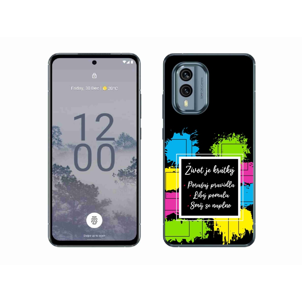 Gélový kryt mmCase na Nokia X30 5G - citát 5 čierne pozadie