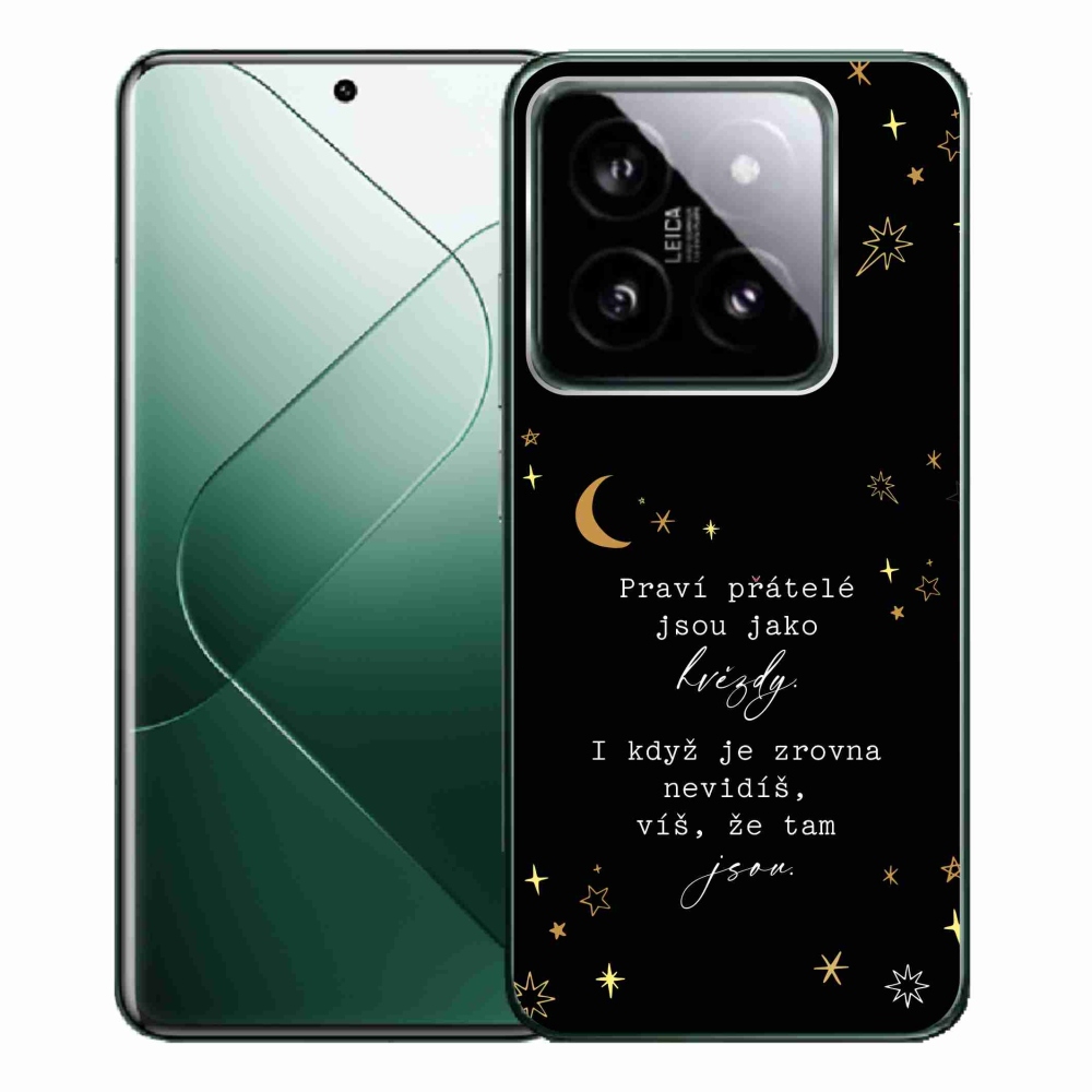 Gélový kryt mmCase na Xiaomi 14 Pro - citát 6 čierne pozadie