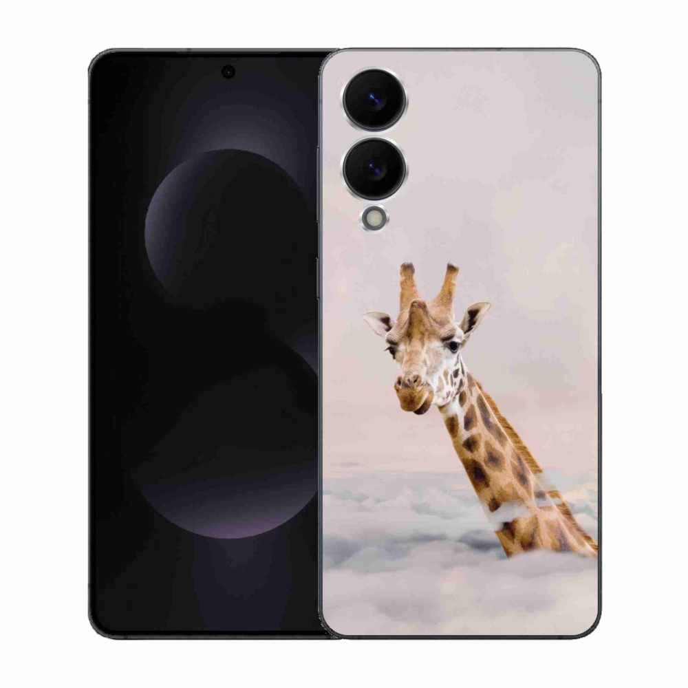 Gélový kryt mmCase na Samsung Galaxy S25 Edge - žirafa v oblakoch