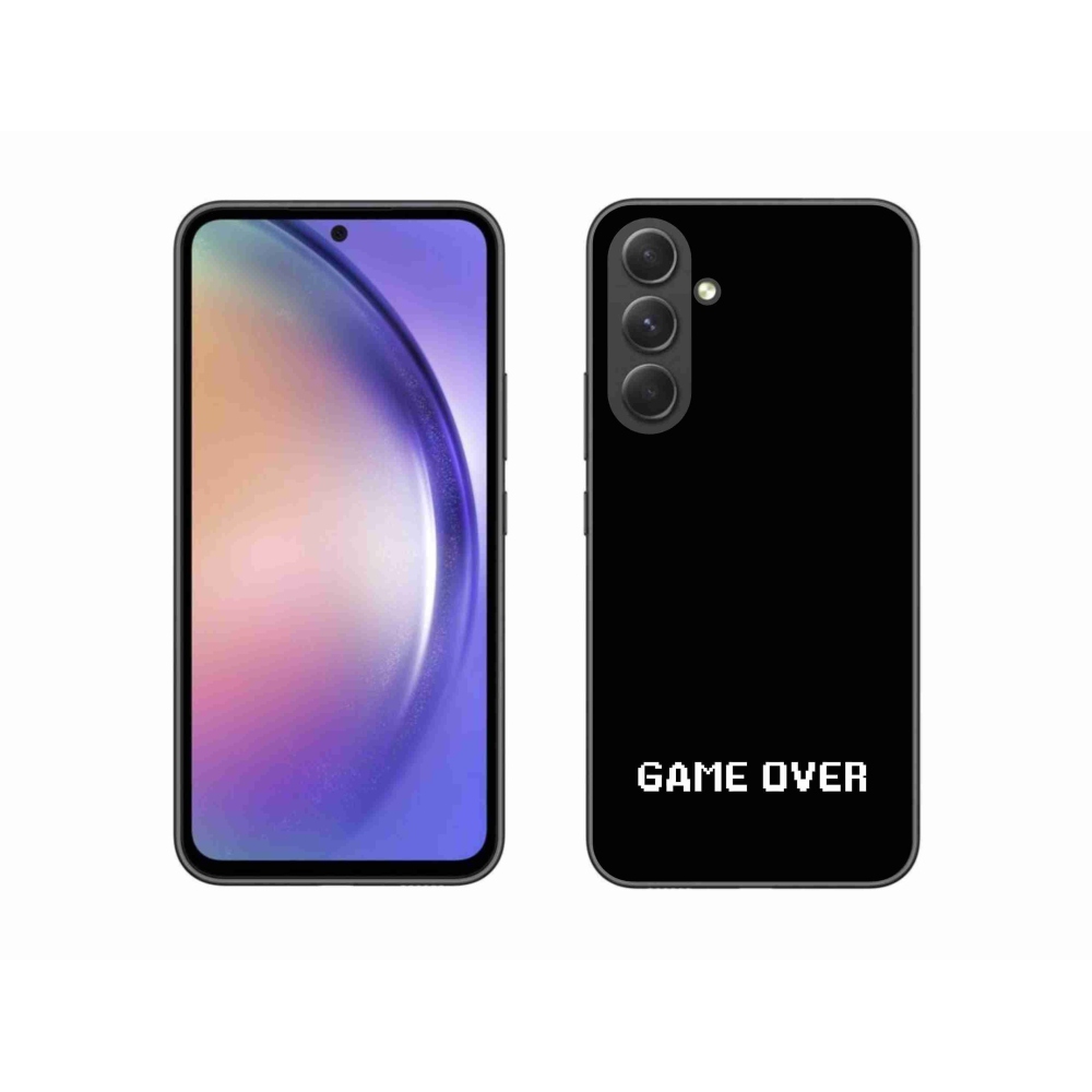 Gélový kryt mmCase na Samsung Galaxy A54 5G - game over čierne pozadie