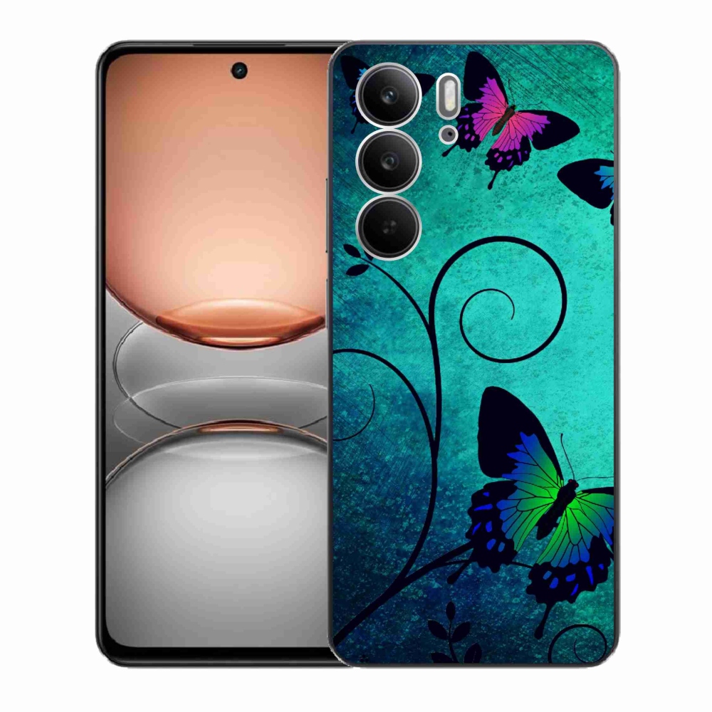 Gélový kryt mmCase na Realme C75 - farební motýle