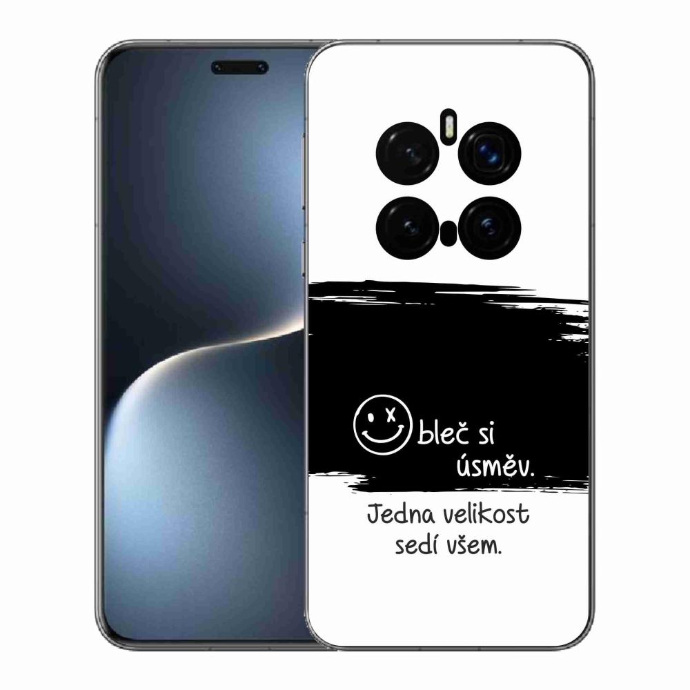 Gélový kryt mmCase na Honor Magic 7 Pro 5G - vtipný text 8 čiernobiele pozadie
