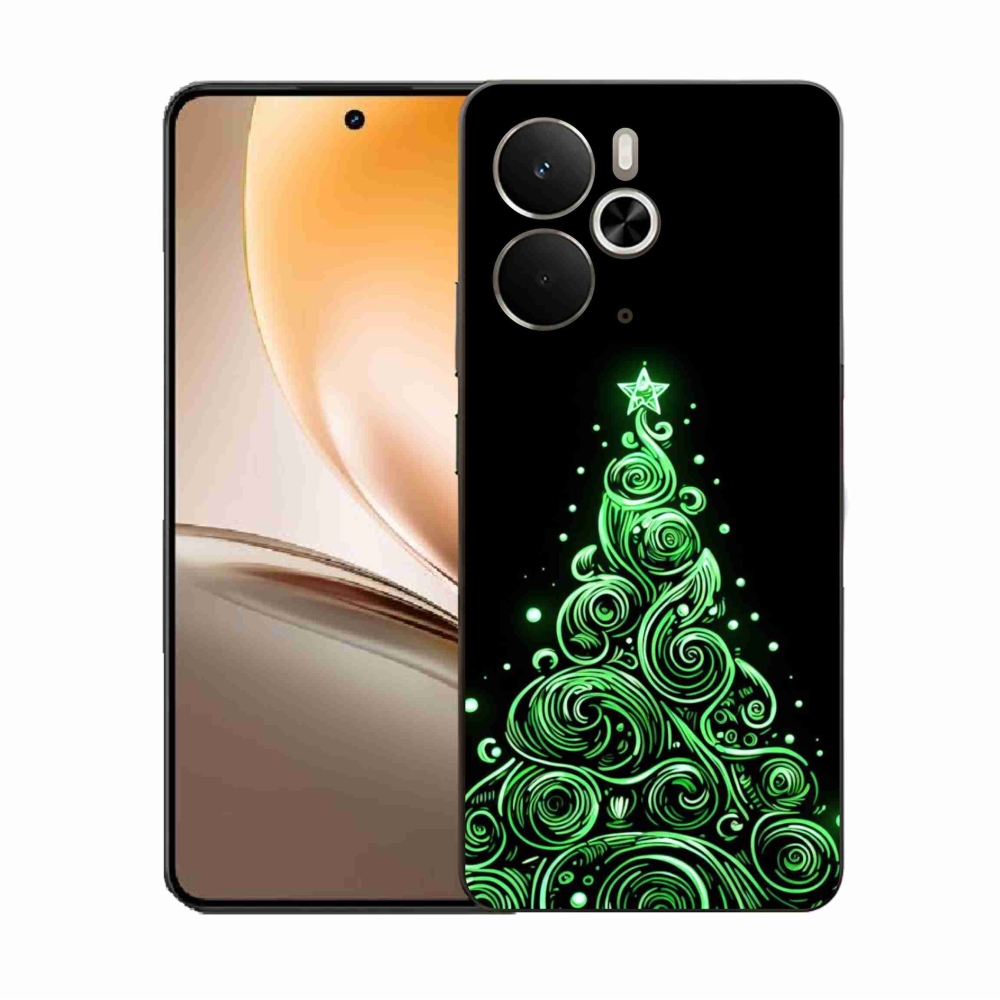 Gélový kryt mmCase na Realme 14 5G - neónový vianočný stromček 3
