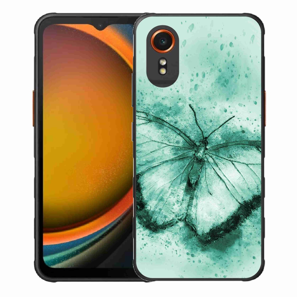 Gélový obal mmCase na Samsung Galaxy Xcover 7 - zelený motýľ