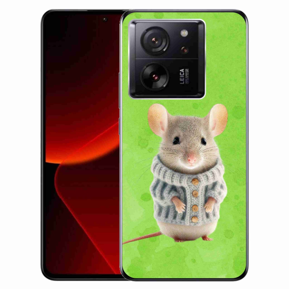 Gélový kryt mmCase na Xiaomi 13T/13T Pro - myška vo svetri