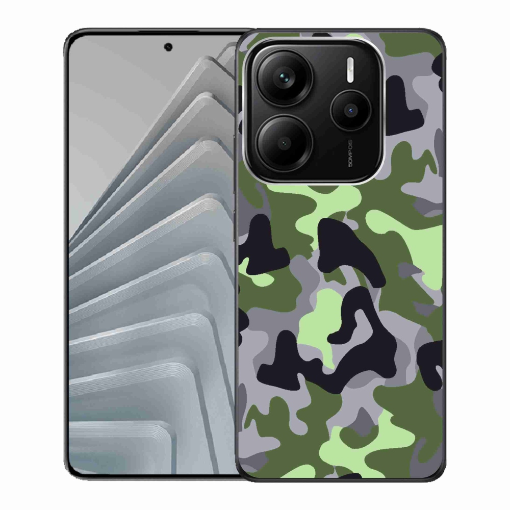 Gélový kryt mmCase na Xiaomi Redmi Note 14 5G - maskáčový vzor 7