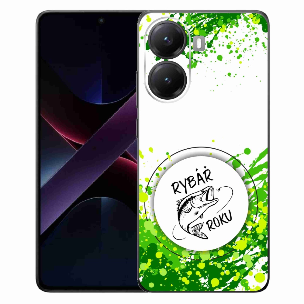 Gélový kryt mmCase na Xiaomi Poco X7 Pro 5G - rybár roka biele pozadie
