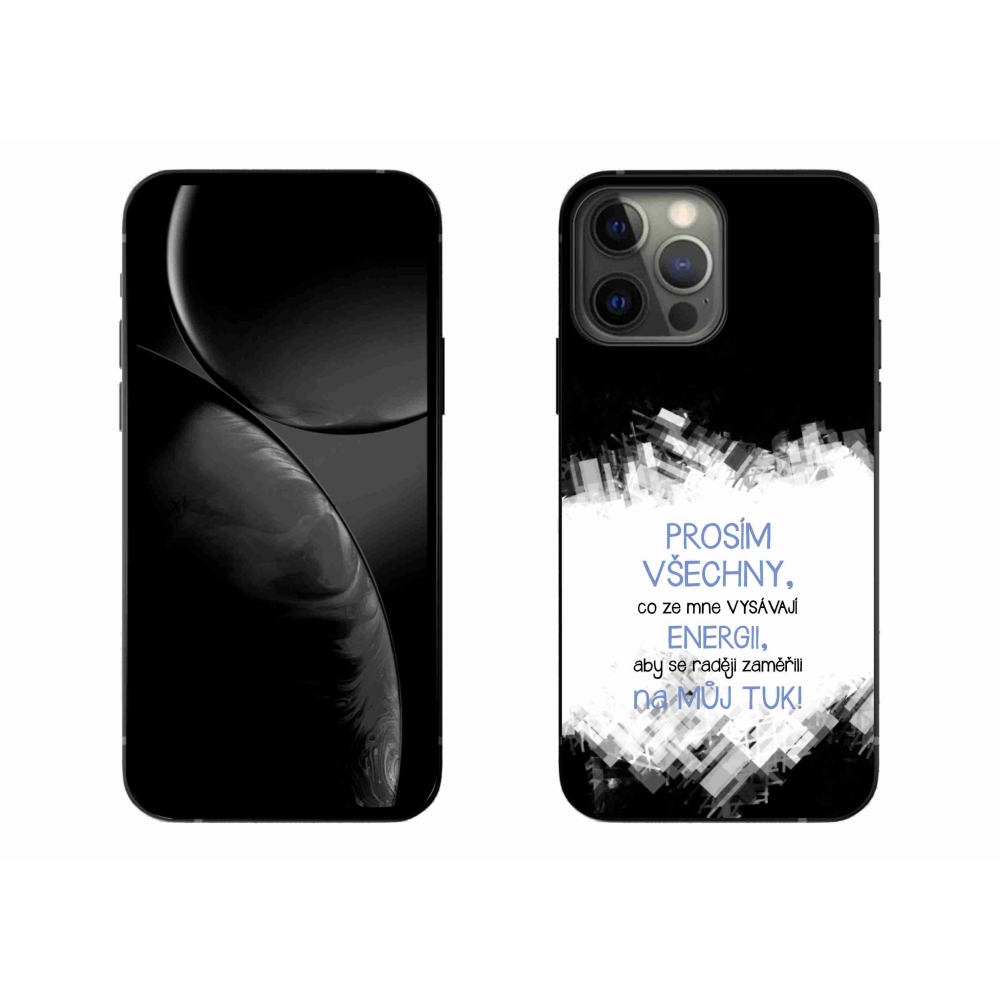 Gélový kryt mmCase na iPhone 13 Pro Max 6.7 - vtipný text 1 modrý