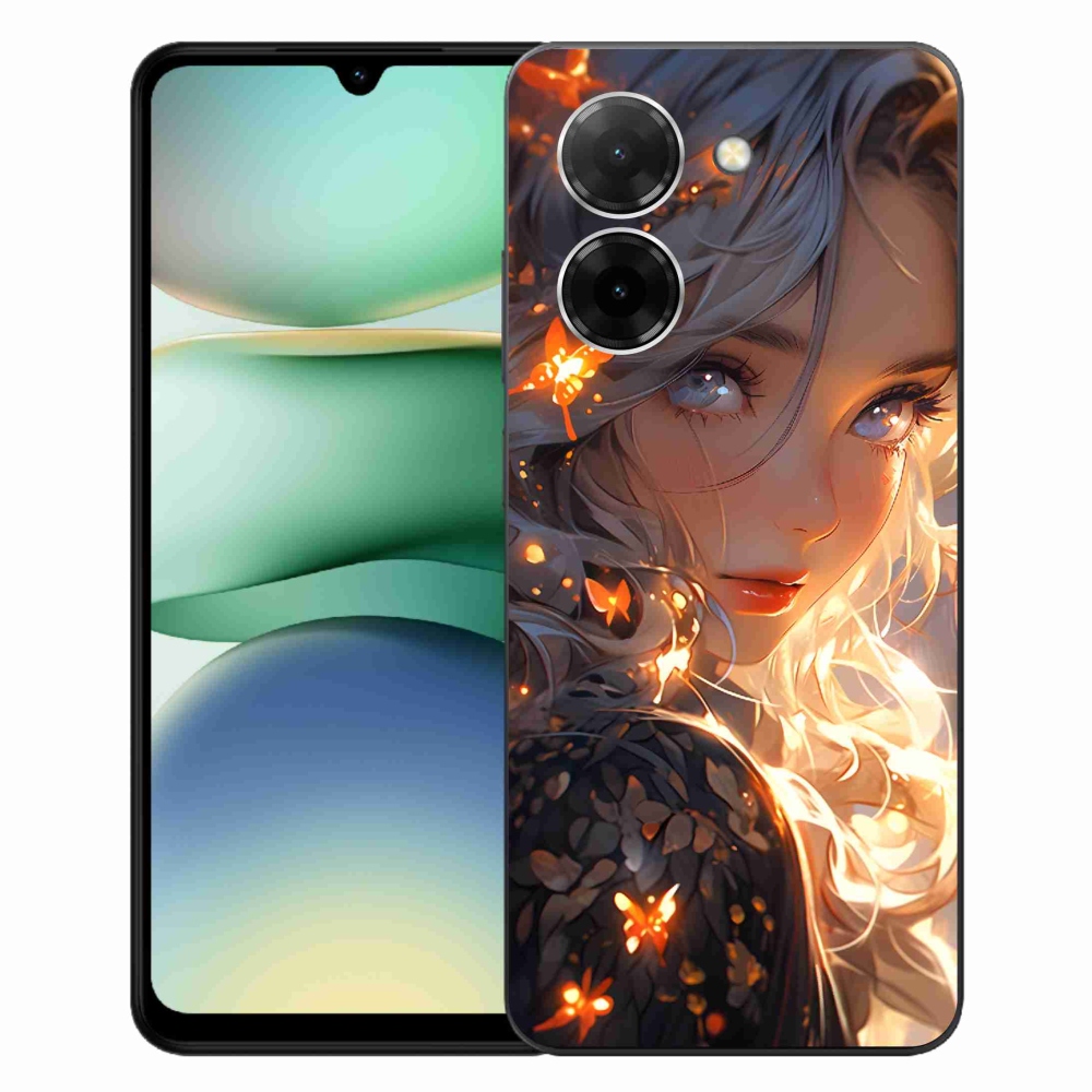 Gélový kryt mmCase na Xiaomi Redmi A5 (171.7x77.8x8.3mm) - dievča a motýle