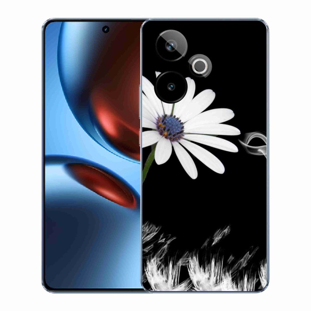 Gélový kryt mmCase na Realme GT 7 5G/GT 7T 5G - biela kvetina