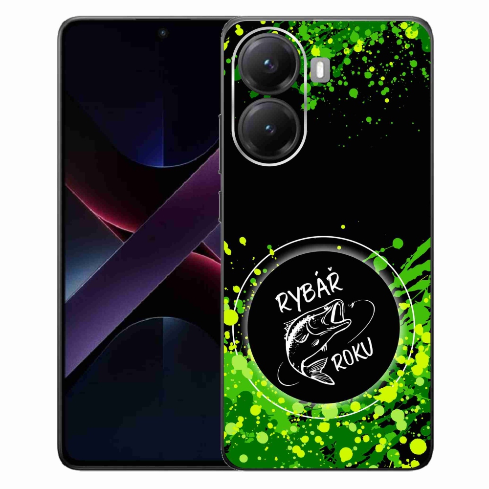 Gélový kryt mmCase na Xiaomi Poco X7 Pro 5G - rybár roka čierne pozadie