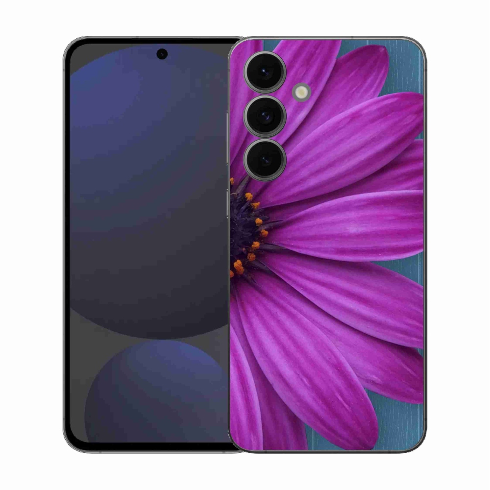 Gélový kryt mmCase na Samsung Galaxy S25 FE - fialová margaréta