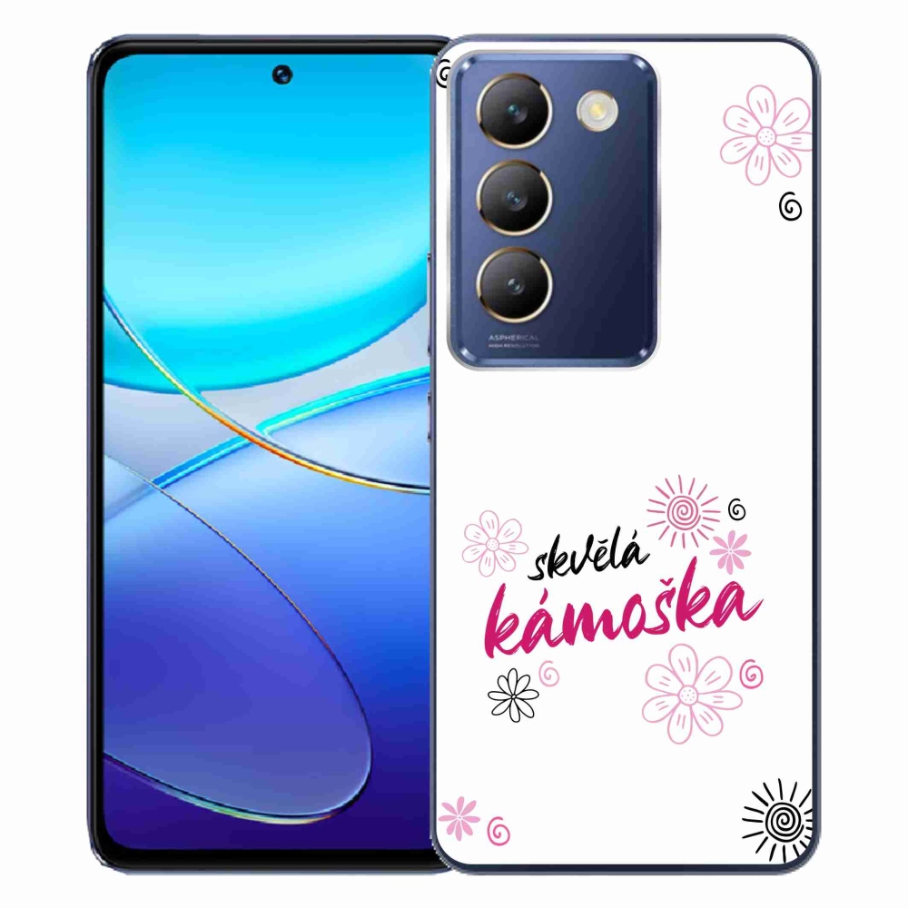 Gélový kryt mmCase na Vivo V40 SE 4G/5G - skvelá kamoška biele pozadie