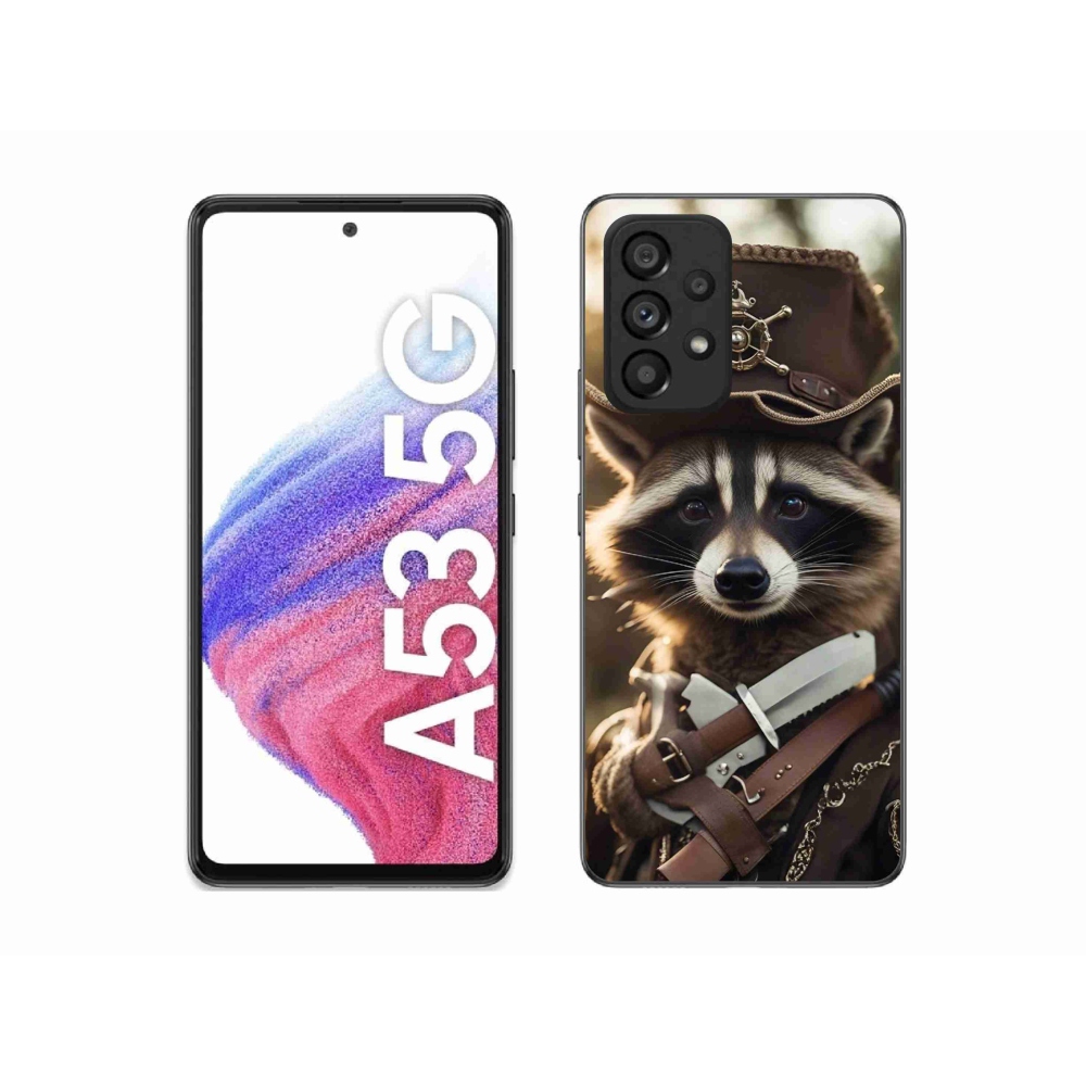 Gélový kryt mmCase na Samsung Galaxy A53 5G - mýval v uniforme