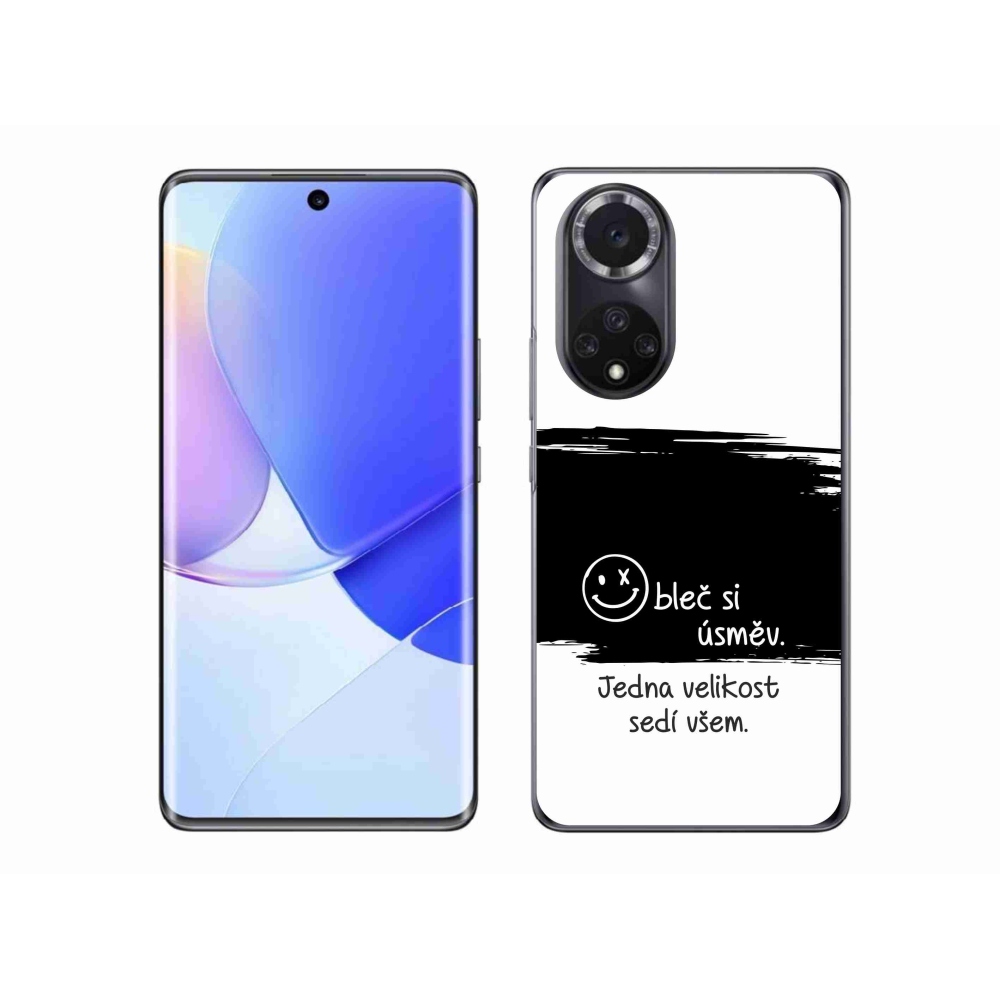 Gélový kryt mmCase na Huawei Nova 9 - vtipný text 8 čiernobiele pozadie