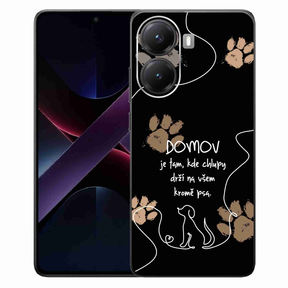 Gélový kryt mmCase na Xiaomi Poco X7 Pro 5G - psí motív čierne pozadie