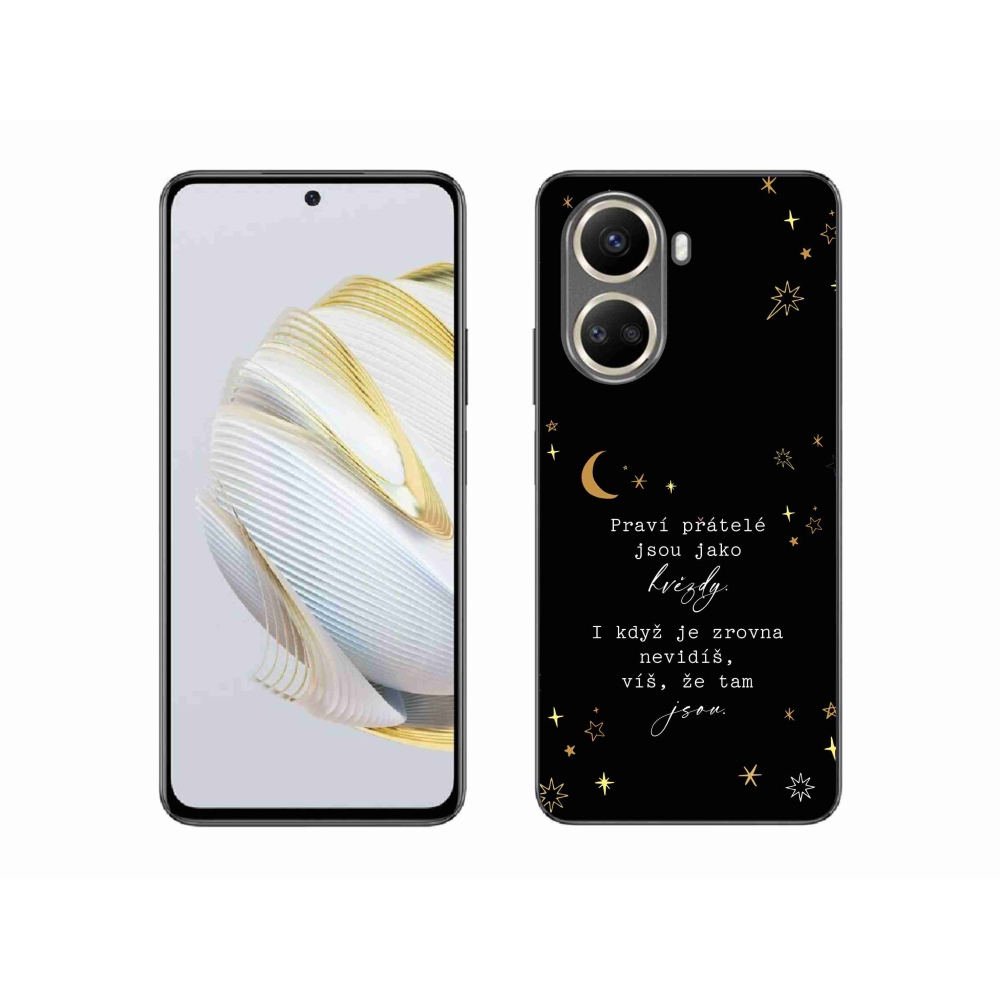 Gélový kryt mmCase na Huawei Nova 10 SE - citát 6 čierne pozadie