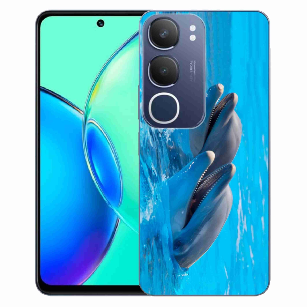 Gélový kryt mmCase na Vivo Y19s - delfíny
