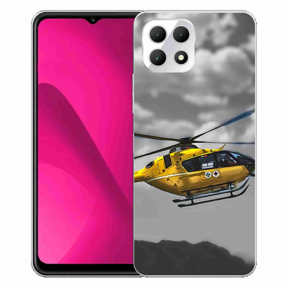 Gélový kryt mmCase na T-Mobile T Phone 2 - žltá helikoptéra