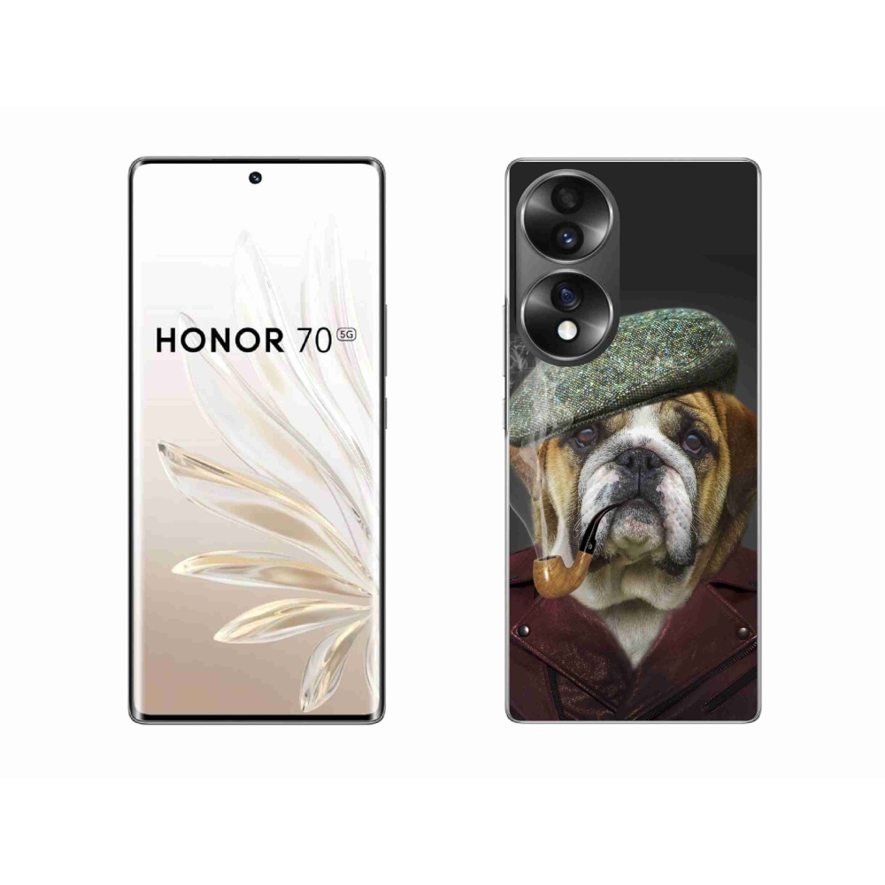 Gélový kryt mmCase na Honor 70 - pes s fajkou