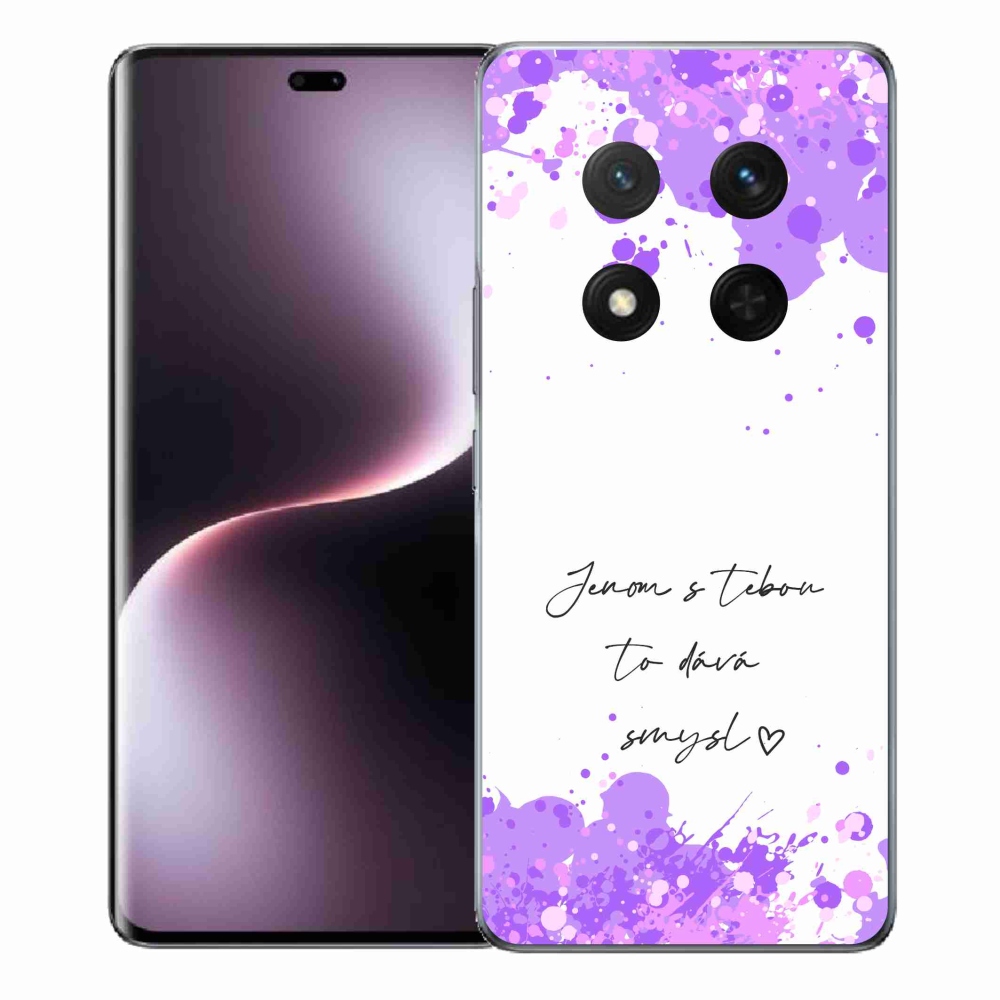 Gélový kryt mmCase na Honor Magic 7 Lite 5G - zamilovaný text biele pozadie