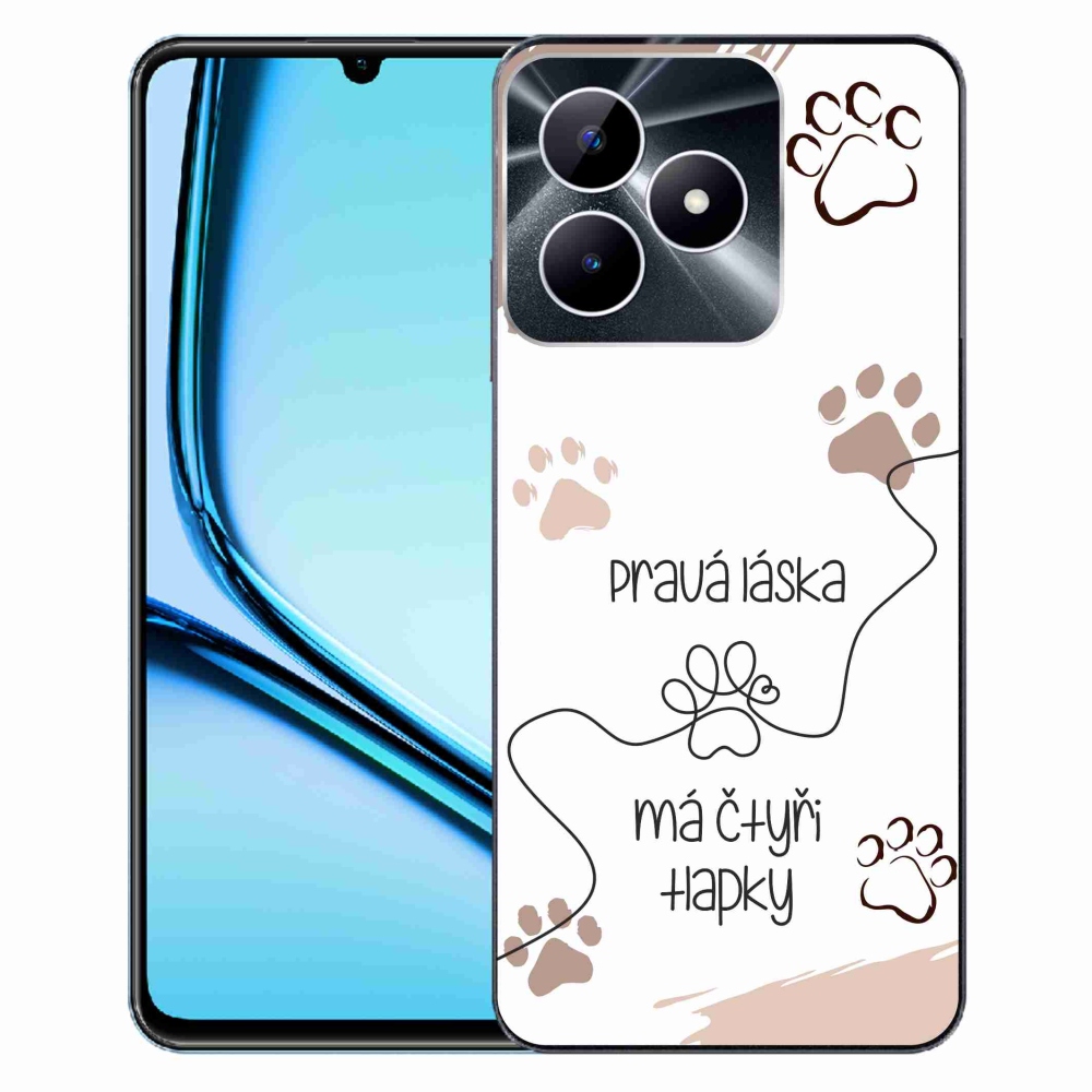 Gélový kryt mmCase na Realme Note 50 - psí motív 1 biele pozadie