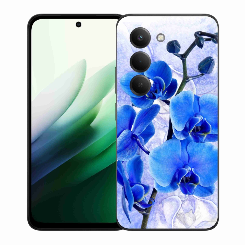 Gélový kryt mmCase na Xiaomi Redmi 15 5G (169mm) - modré kvety
