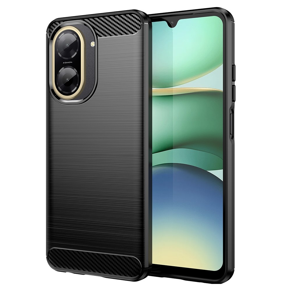 Carbon odolný gélový obal na Xiaomi Redmi A5 (173.45x79.35x8.45mm) - čierny