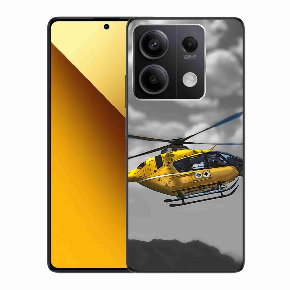 Gélový kryt mmCase na Xiaomi Redmi Note 13 5G - žltá helikoptéra