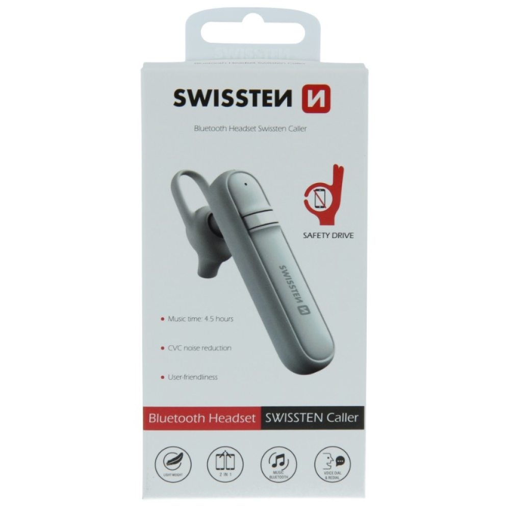 Swissten bluetooth handsfree Caller - biely