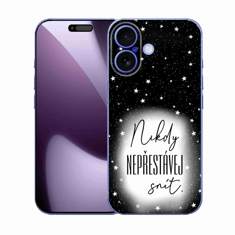 Gélový kryt mmCase na iPhone 17 - citát 1 bieločierne pozadie