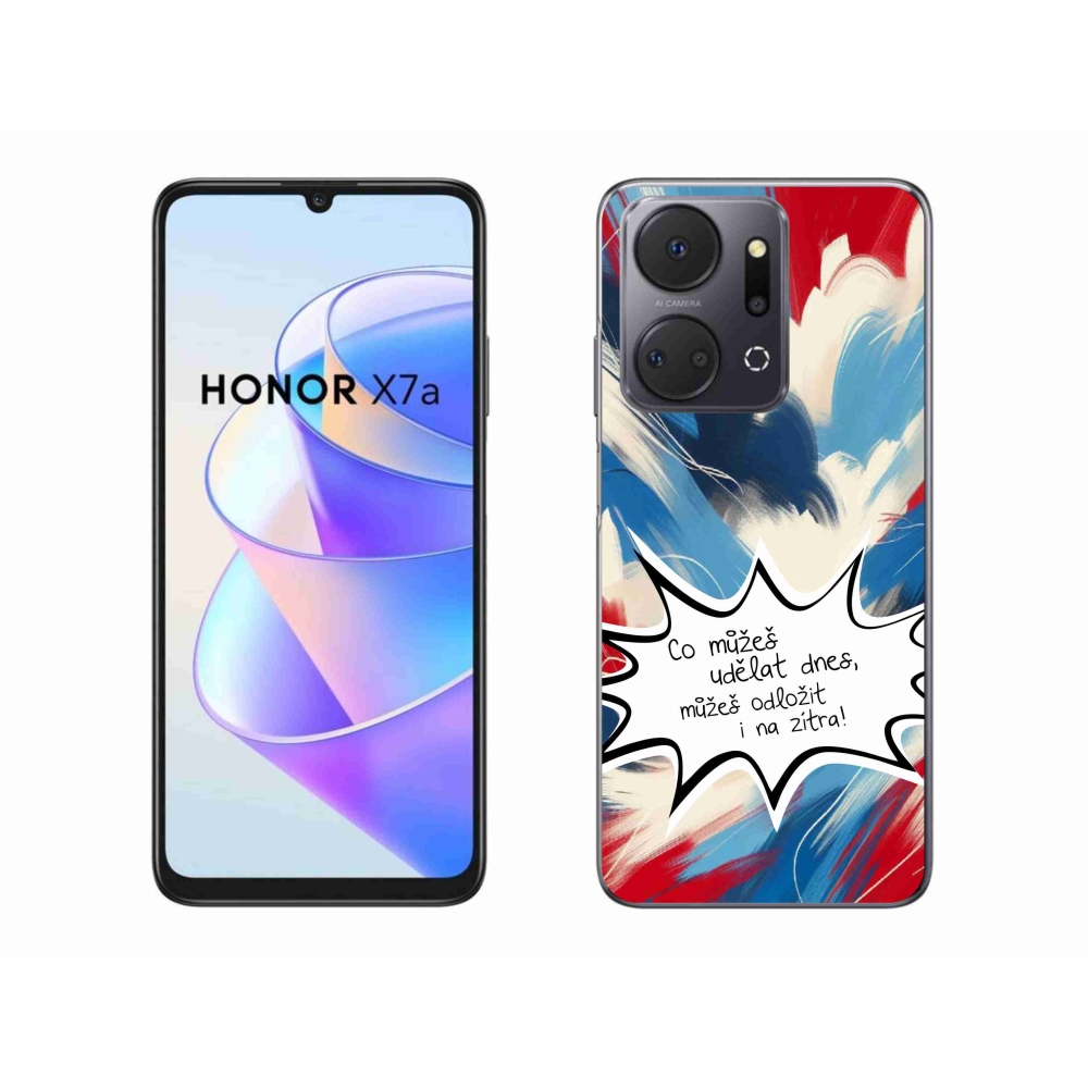 Gélový kryt mmCase na Honor X7a - vtipný text 9 biele pozadie
