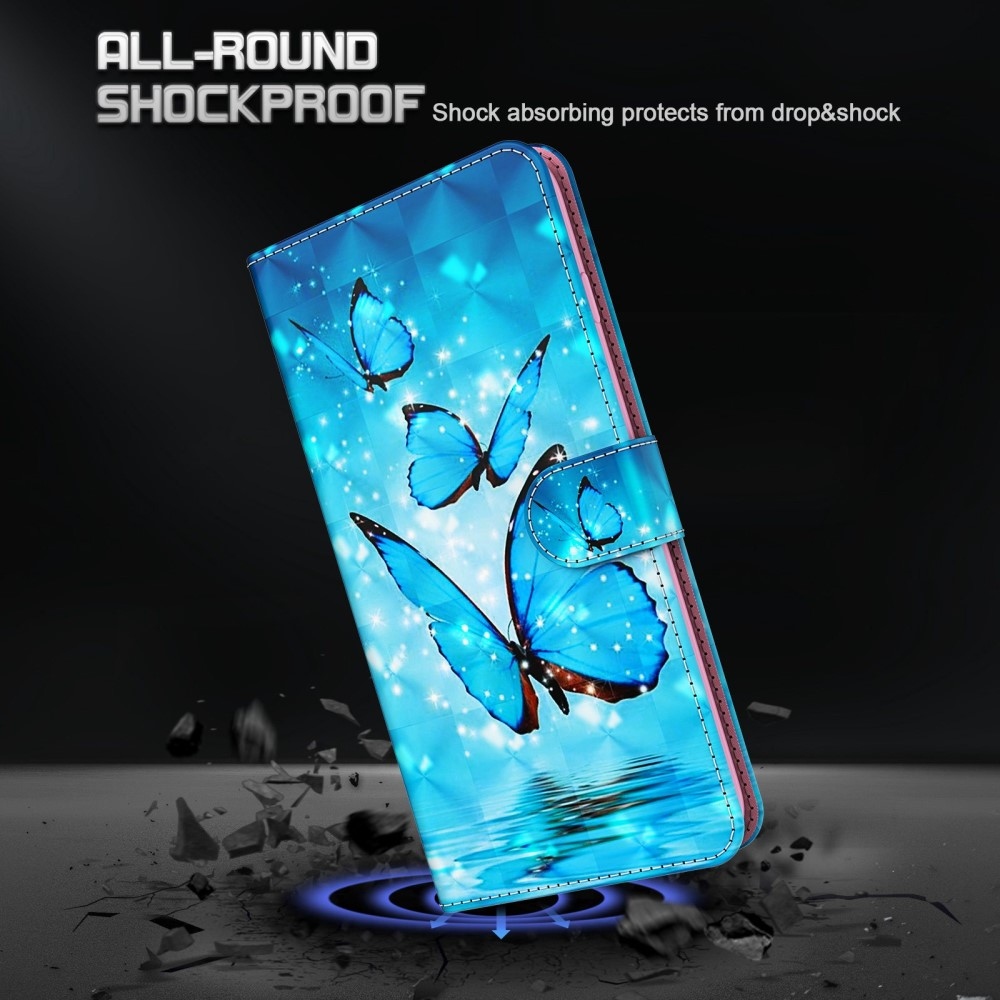 Print knižkové púzdro na Samsung Galaxy S24+ - modrí motýle